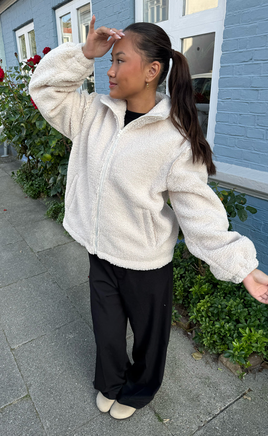 Say INA Copenhagen Fleece Jakke - Fia - Off White
